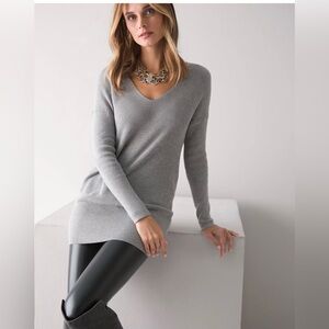White House Black Market Long Sleeve Ribbed Tunic